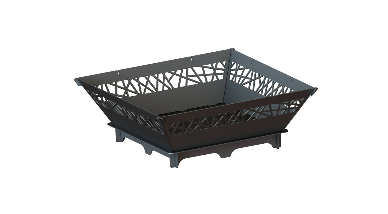Picture - 3. Square 41" with ornament fire pit, grill and bbq. DXF files for plasma, laser, CNC. Firepit.