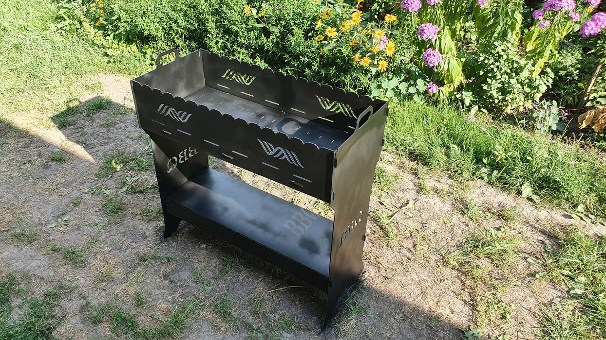 Picture - 10.  Campfire pit for camping, mangal, fire pit, grill and bbq. DXF files for plasma, laser, CNC. Firepit.