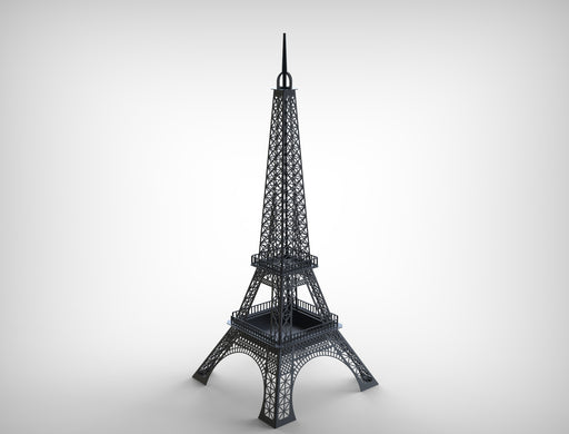 Picture - 1. Eiffel Tower h-100" garden fireplace for backyard, pyramid patio heater. DXF files for plasma, laser, CNC. Firepit.