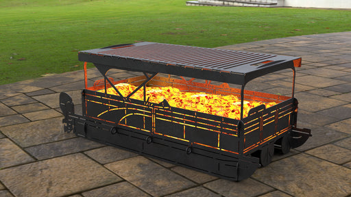 Picture - 1. Pontoon Boat Fire Pit Grill. Files DXF, SVG for CNC, Plasma, Laser, Waterjet. Brazier. FirePit. Barbecue.