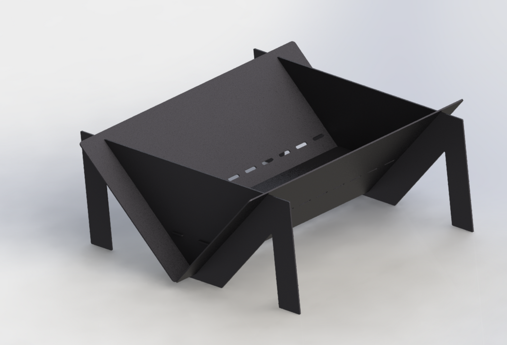 Picture - 7. Quadro M 31" fire pit for camping or backyard. DXF files for plasma, laser, CNC. Firepit.