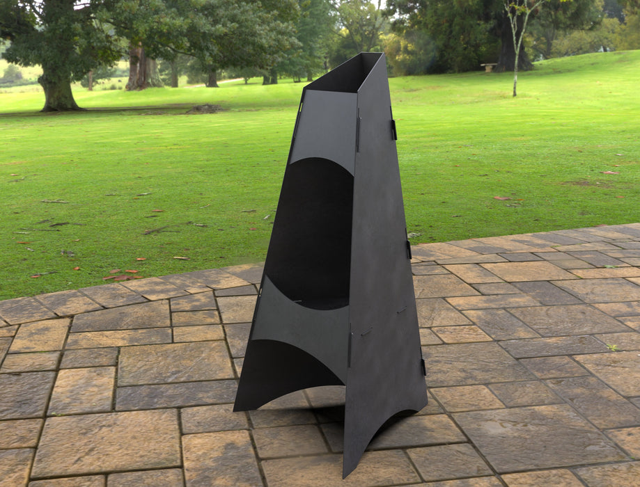 Picture - 1. Collapsible Pyramid Fire Pit. Files DXF, SVG for CNC, Plasma, Laser, Waterjet. Garden Fireplace. FirePit. Metal Art Decoration.