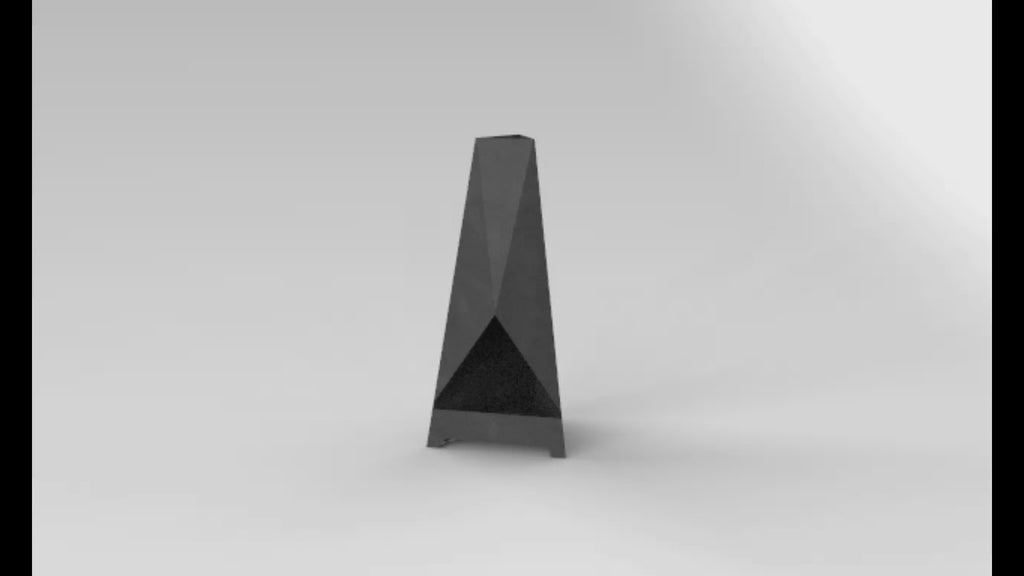 Video - 1. Triangular II Pyramid Fire Pit. Files DXF, SVG for CNC, Plasma, Laser, Waterjet. Garden Fireplace. FirePit. Metal Art Decoration.