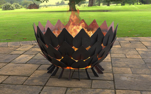 Picture - 1. Leaves Scales d=28'' Fire pit. Files DXF, SVG for CNC, Plasma, Laser, Waterjet. Garden Fireplace. FirePit. Metal Art Decoration.