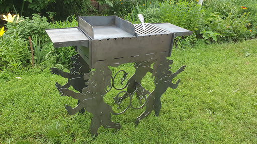 Picture - 2. Lion fire pit, grill and bbq. DXF files for plasma, laser, CNC. Firepit.