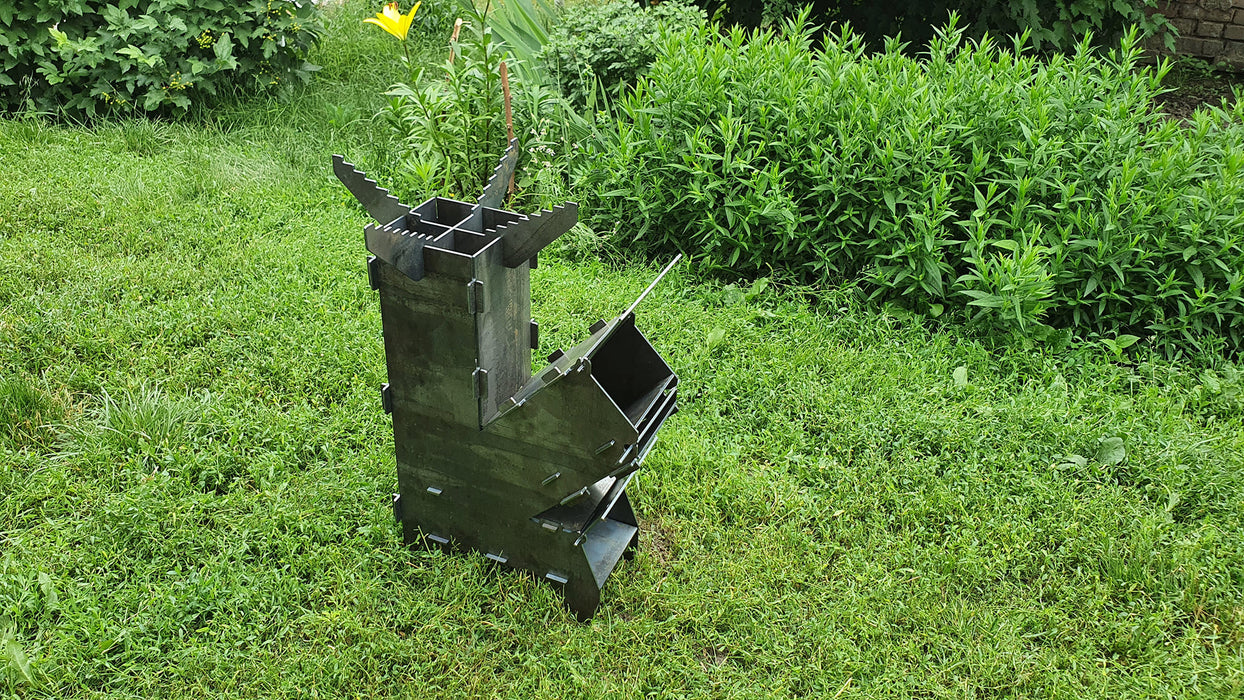 Collapsible rocket stove dxf