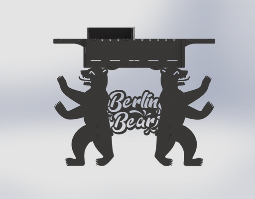 Picture - 2. Berlin Bear fire pit, grill and bbq. DXF files for plasma, laser, CNC. Firepit.