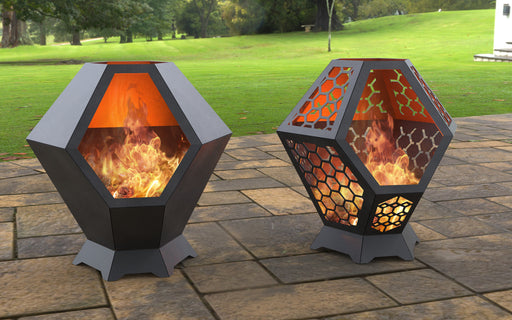 Picture - 2. Two Fire pits I. Files DXF, SVG for CNC, Plasma, Laser, Waterjet. Garden Fireplace. FirePit. Metal Art Decoration.