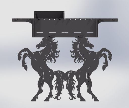 Picture - 2. Horse fire pit, grill and bbq. DXF files for plasma, laser, CNC. Firepit.