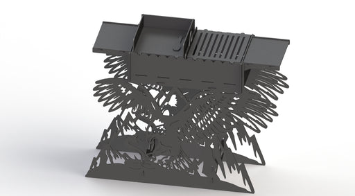 Picture - 2. Eagle fire pit, grill and bbq. DXF files for plasma, laser, CNC. Firepit.