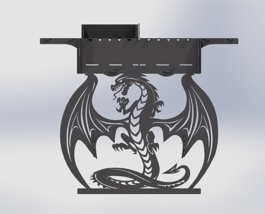 Picture - 2. Dragon fire pit, grill and bbq. DXF files for plasma, laser, CNC. Firepit.
