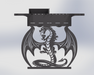 Picture - 2. Dragon fire pit, grill and bbq. DXF files for plasma, laser, CNC. Firepit.