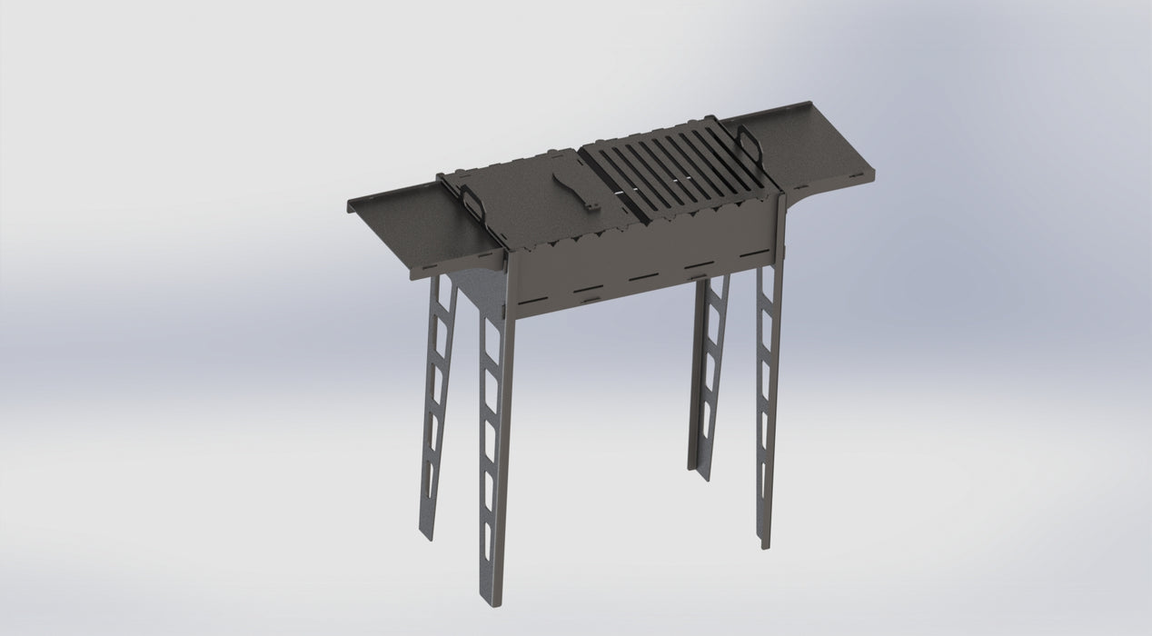 Picture - 2. Fire pit, grill and bbq for camping. DXF files for plasma, laser, CNC. Firepit.