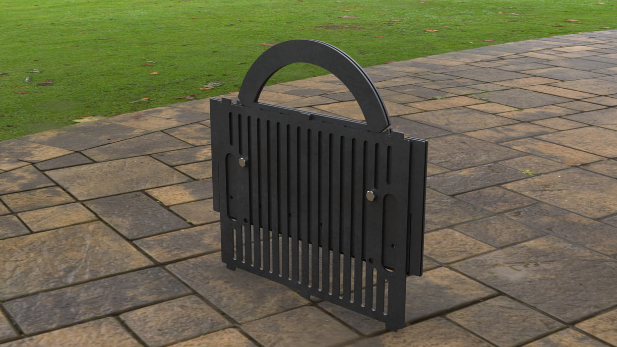 Picture - 2. Flat pack Fire Pit Grill. Files DXF, SVG for CNC, Plasma, Laser, Waterjet. Brazier. FirePit. Barbecue.