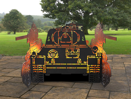 Picture - 2. Tank T34 Fire Pit Grill. Files DXF, SVG for CNC, Plasma, Laser, Waterjet. Brazier. FirePit. Barbecue.