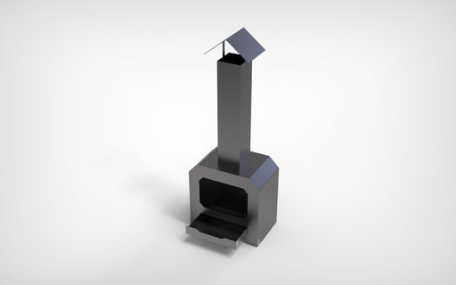 Picture - 2. Fire pit Wood Stove, Garden Fireplace welded with ash drawer. DXF files for plasma, laser, waterjet or CNC. Charcoal Wood Fire Pit. DIY