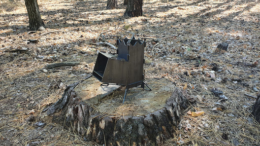 Rocket Stove mini V2 DXF files for plasma, laser.  Portable Fire Wood Stove, Camping Folding Backpack Campfire Stove Burner. DIY