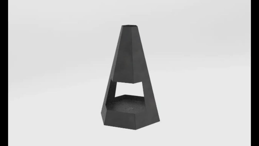 Video - 1. Hexagon Double sided Pyramid Fire Pit. Files DXF, SVG for CNC, Plasma, Laser, Waterjet. Garden Fireplace. FirePit. Metal Art Decoration.