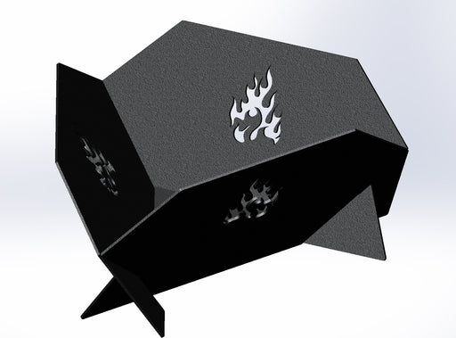 Picture - 8. Fire pit 39" V2 for camping or backyard. DXF files for plasma, laser, CNC. Firepit.