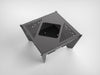 Picture - 4. Square Star 32'' fire pit, grill and bbq. DXF files for plasma, laser, CNC. Firepit.