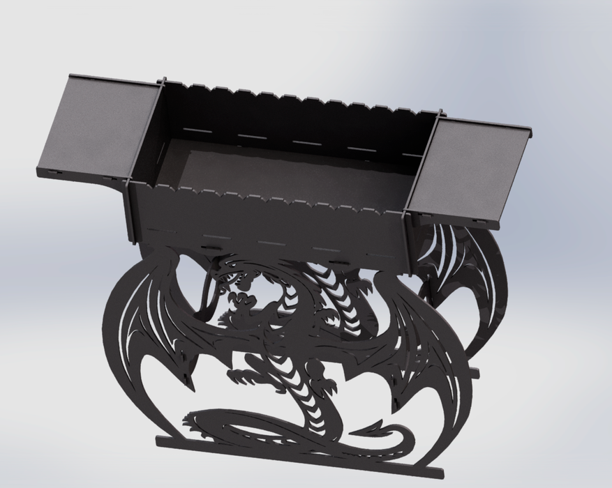 Picture - 5. Dragon fire pit, grill and bbq. DXF files for plasma, laser, CNC. Firepit.