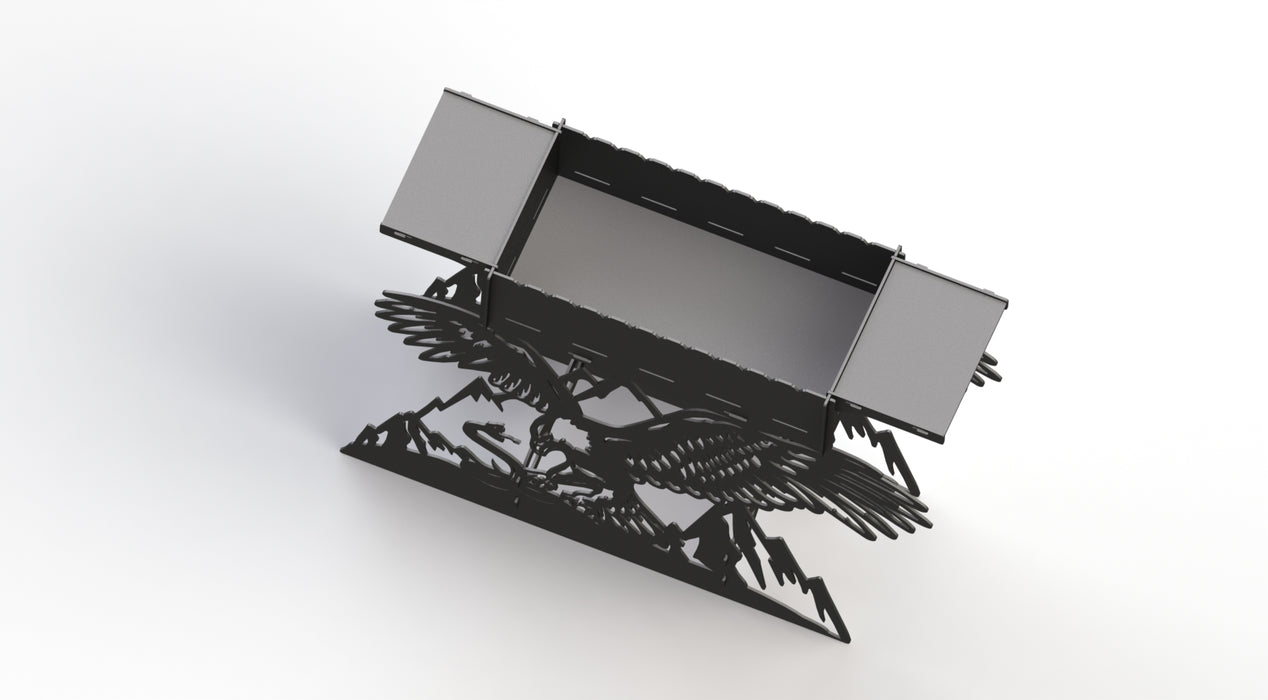 Picture - 5. Eagle fire pit, grill and bbq. DXF files for plasma, laser, CNC. Firepit.