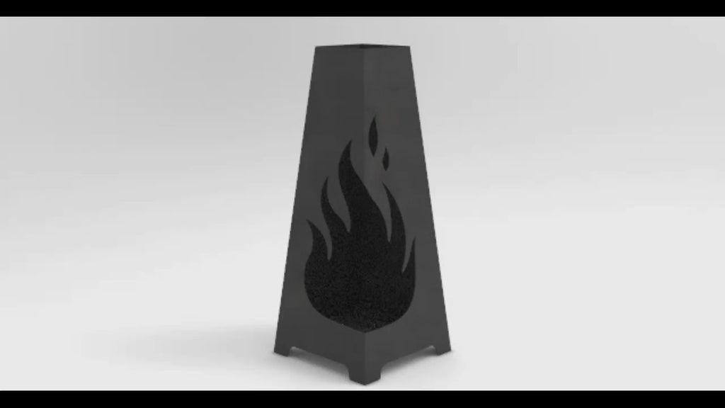 Video - 1. Fire Pyramid Fire Pit. Files DXF, SVG for CNC, Plasma, Laser, Waterjet. Garden Fireplace. FirePit. Metal Art Decoration.