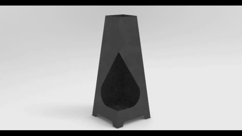 Video - 1. Drop Pyramid Fire Pit. Files DXF, SVG for CNC, Plasma, Laser, Waterjet. Garden Fireplace. FirePit. Metal Art Decoration.