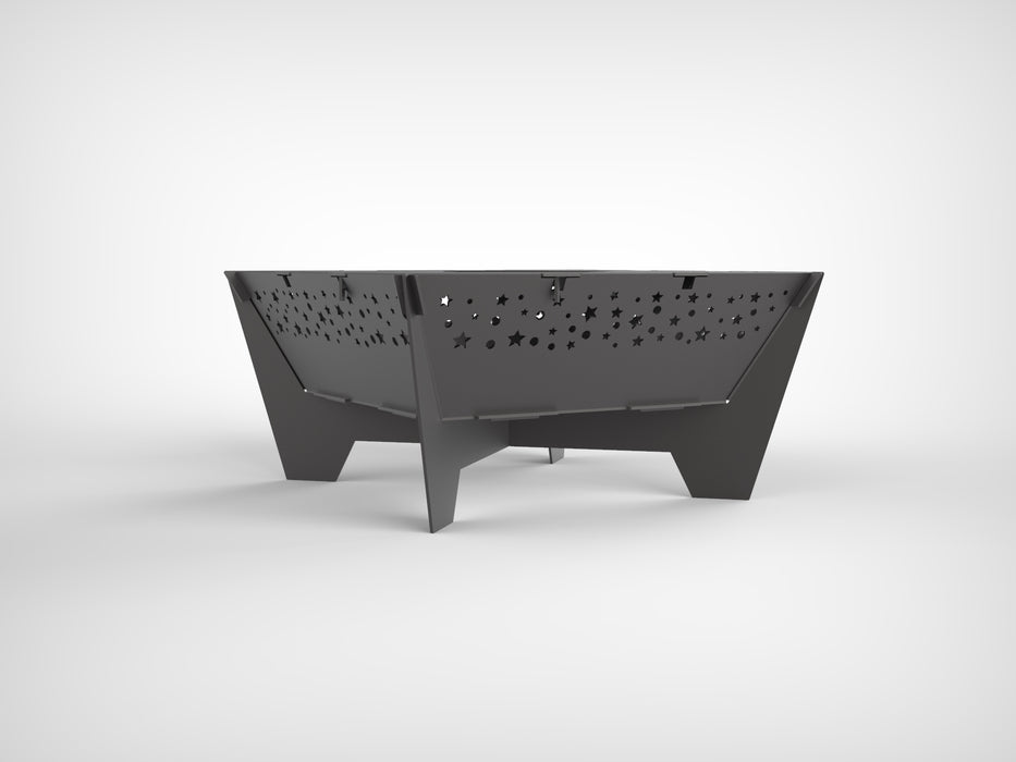 Picture - 7. Square Star 32'' fire pit, grill and bbq. DXF files for plasma, laser, CNC. Firepit.