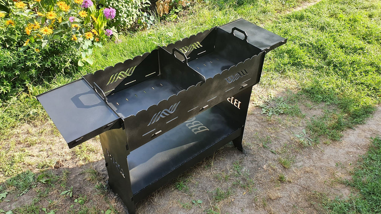 Picture - 8.  Campfire pit for camping, mangal, fire pit, grill and bbq. DXF files for plasma, laser, CNC. Firepit.