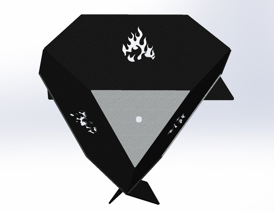 Picture - 3. Fire pit 24" V2 for camping or backyard. DXF files for plasma, laser, CNC. Firepit.