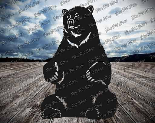 Picture. Bear V2. Metal art DXF files for plasma, laser, CNC, waterjet. Home wall vector art.