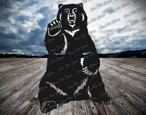 Picture. Bear V3. Metal art DXF files for plasma, laser, CNC, waterjet. Home wall vector art.