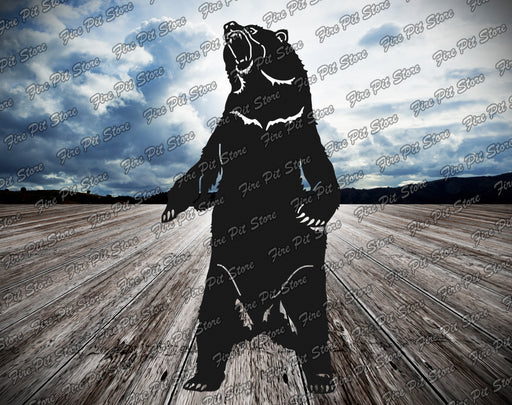 Picture. Bear V5. Metal art DXF files for plasma, laser, CNC, waterjet. Home wall vector art.