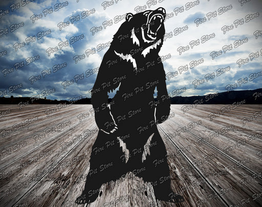 Picture. Bear V6. Metal art DXF files for plasma, laser, CNC, waterjet. Home wall vector art.