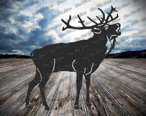Picture. Deer V10. Metal art DXF files for plasma, laser, CNC, waterjet. Home wall vector art.