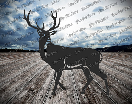 Picture. Deer V11. Metal art DXF files for plasma, laser, CNC, waterjet. Home wall vector art.