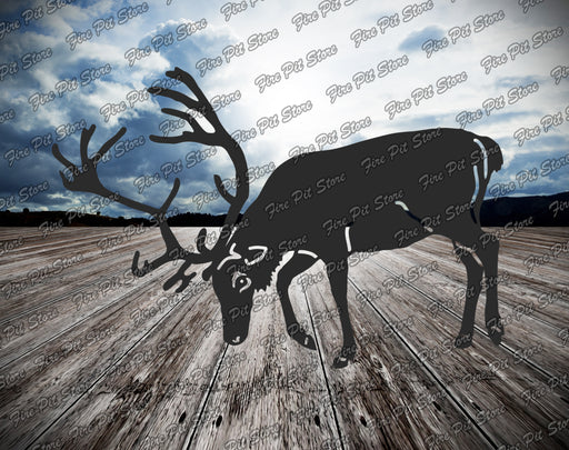 Picture. Deer V14. Metal art DXF files for plasma, laser, CNC, waterjet. Home wall vector art.