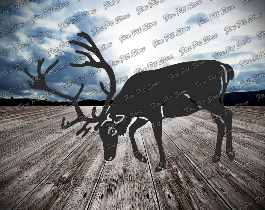 Picture. Deer V14. Metal art DXF files for plasma, laser, CNC, waterjet. Home wall vector art.