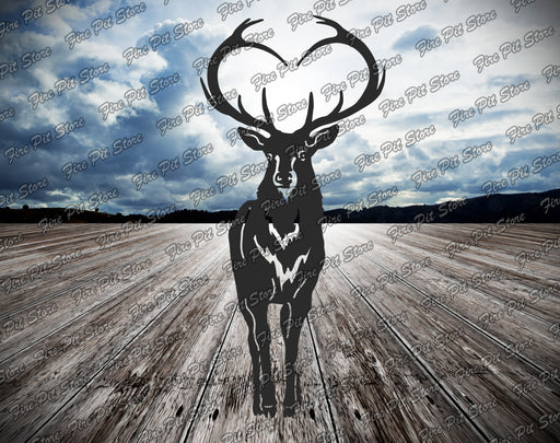 Picture. Deer V16. Metal art DXF files for plasma, laser, CNC, waterjet. Home wall vector art.