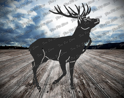 Picture. Deer V5. Metal art DXF files for plasma, laser, CNC, waterjet. Home wall vector art.