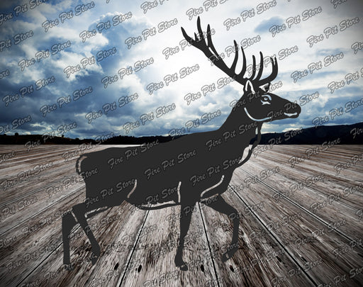 Picture. Deer V7. Metal art DXF files for plasma, laser, CNC, waterjet. Home wall vector art.