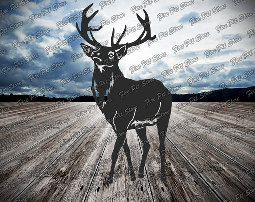 Picture. Deer V9. Metal art DXF files for plasma, laser, CNC, waterjet. Home wall vector art.