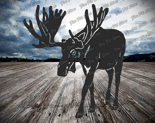 Picture. Mooses V3. Metal art DXF files for plasma, laser, CNC, waterjet. Home wall vector art.