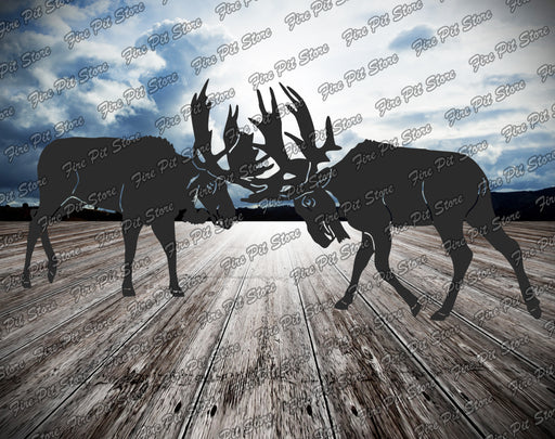 Picture. Mooses V6. Metal art DXF files for plasma, laser, CNC, waterjet. Home wall vector art.