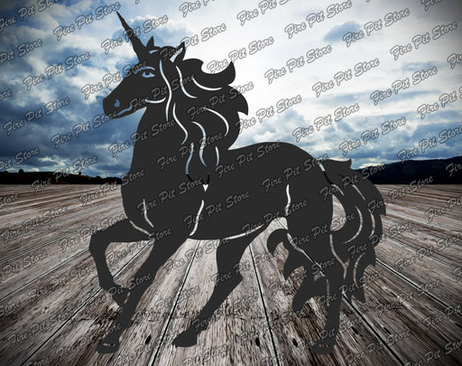 Picture. Unicorn V3. Metal art DXF files for plasma, laser, CNC, waterjet. Home wall vector art.