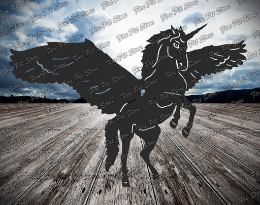 Picture. Unicorn V5. Metal art DXF files for plasma, laser, CNC, waterjet. Home wall vector art.