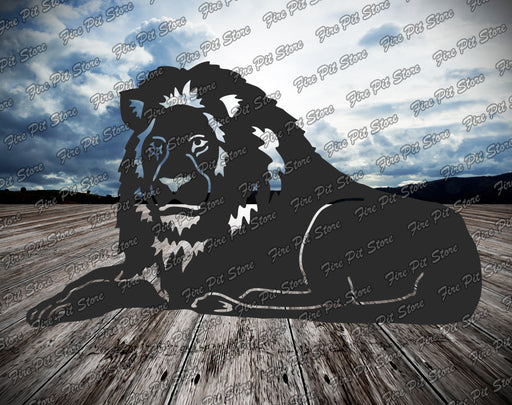 Picture. Lion V1. Metal art DXF files for plasma, laser, CNC, waterjet. Home wall vector art.