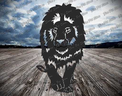 Picture. Lion V6. Metal art DXF files for plasma, laser, CNC, waterjet. Home wall vector art.