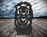 Picture. Lion V8. Metal art DXF files for plasma, laser, CNC, waterjet. Home wall vector art.